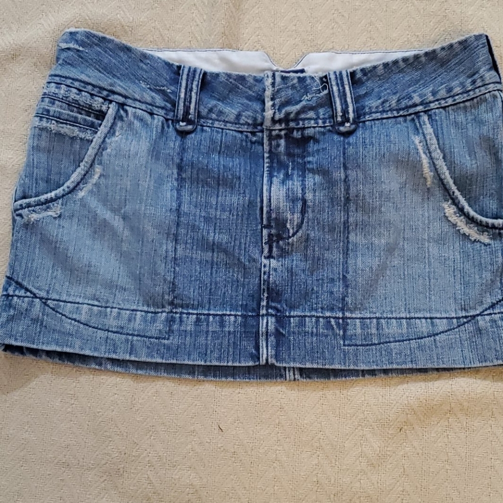 Hollister mini denim skirt